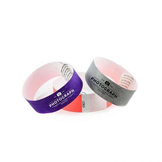 Colorful disposable DuPont paper wristbands
